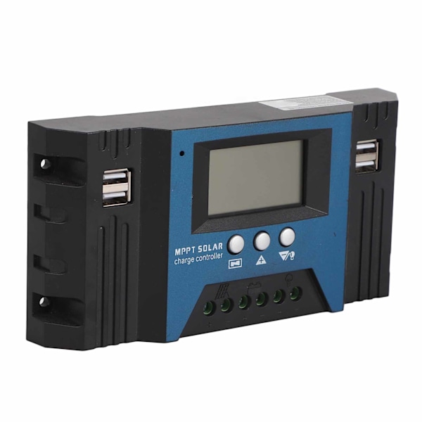 12V 24V Solcellsladdningsregulator 4 USB-portar 5V 2.5A Parameter Justerbar LCD-display för Hem RV Båt 60A