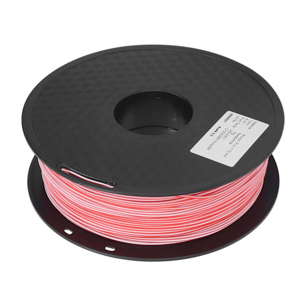 3D-skrivarfilament 1,75 mm rött vitt dubbelt färgfilament PLA-filament förbrukningsmaterial för modell-DIY