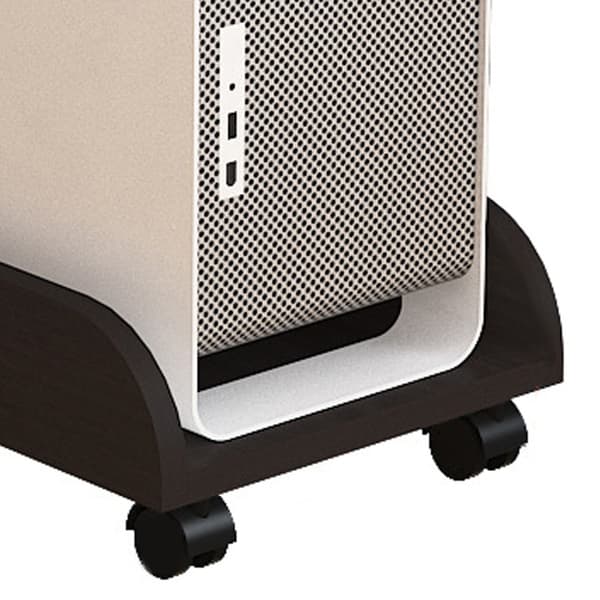 Datamaskintårnstativ Universal Mobil Ergonomisk Breddet Tre PC-skrivebordsstativ med Trinser Svart