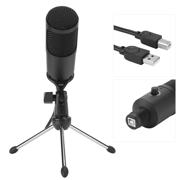 Stormembran kondensatormikrofon Live-sending Datamaskin Opptaksstudio Mikrofon