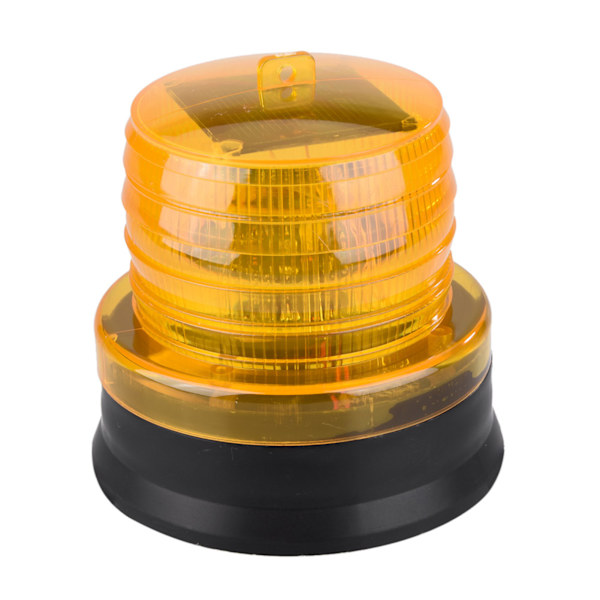 2V Solar Blinkende Strobe Beacon Nød-LED Advarselslys Bil Auto Lampe Gul