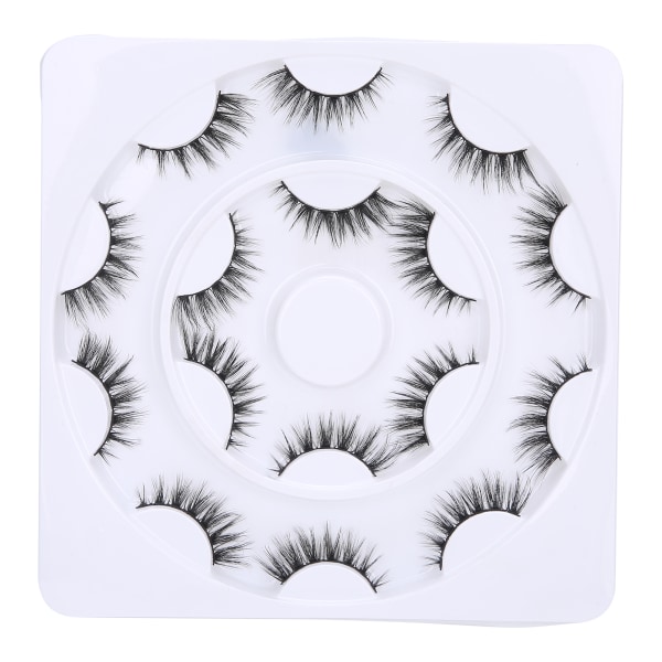8 par tredimensionelle falske øjenvipper lange tykke krøllede falske vipper ØjenmakeupværktøjD48-1