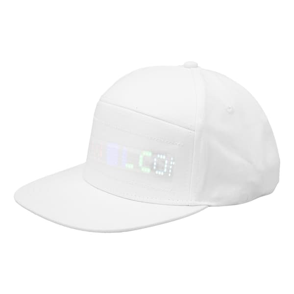LED-keps programmerbar Bluetooth APP-kontroll redigerbar färgglad LED-hatt för utomhuskonsert karneval vit
