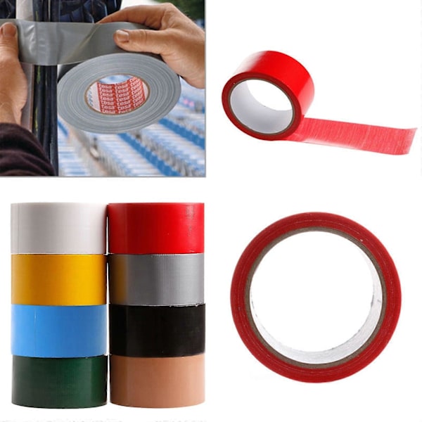 10m X 50mm Vandtæt Klæbrig Selvklæbende Lærreds Duct Tape Rulle Håndværk Reparation 8 Farve Grøn