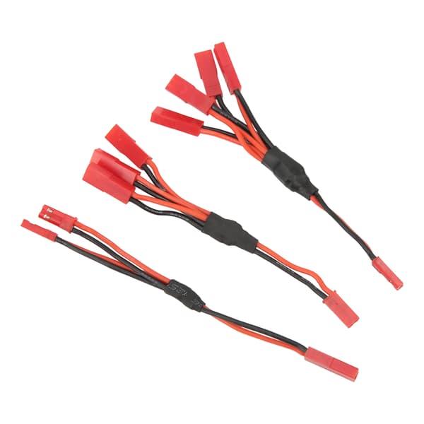 Rød JST Y Parallel Adapter Ledningssæt Enkel Installation JST Stik Splitter Y Kabel til Traxxas