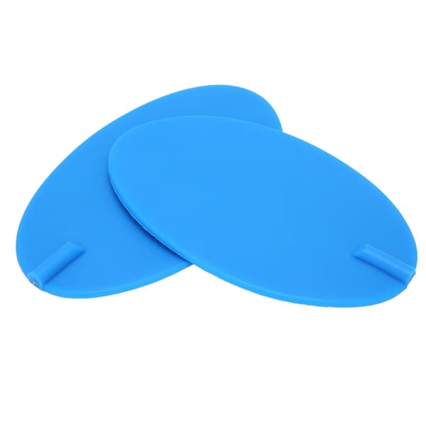 2 stk. Fysioterapi Silikone Elektrode Pads Blå Oval Kropselektrode Patch 95x160mm