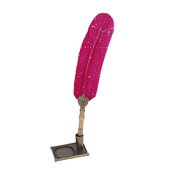 Kalligrafi Pen Retro Elegant Holdbar Slidbar Praktisk Praktisk Attraktiv Dekorativ Skriveværktøj til HjemCrimson