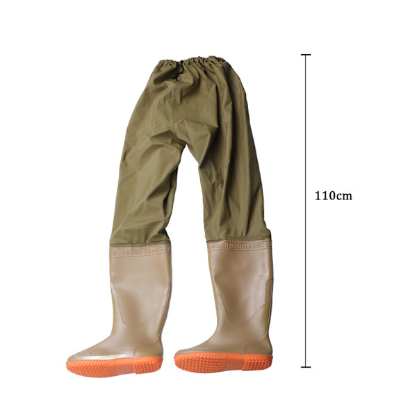 Fiske Wader Slidstærk Vandtæt Antislip Støvle Talje Wader Bukser til Mænd Kvinder 39