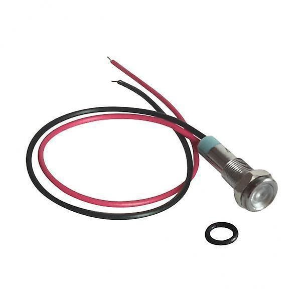 3 x 6 mm LED metalindikatorlys vandtæt signalpilot instrumentbrætlampe 3V hvid