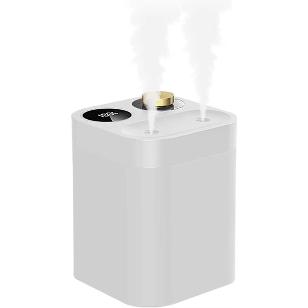 Mini Bærbar Batteri Luftfukter, 28dB Stille, Dobbel Spraydyse, 5 Spraymoduser med Strømindikator & Auto Avstenging Hvit