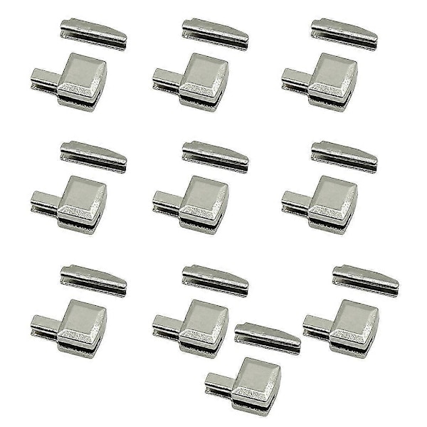 10 Stycken Bottenstopp för Dragkedja Väska Plånbok Dragkedja Ändstycke Reparation Silver