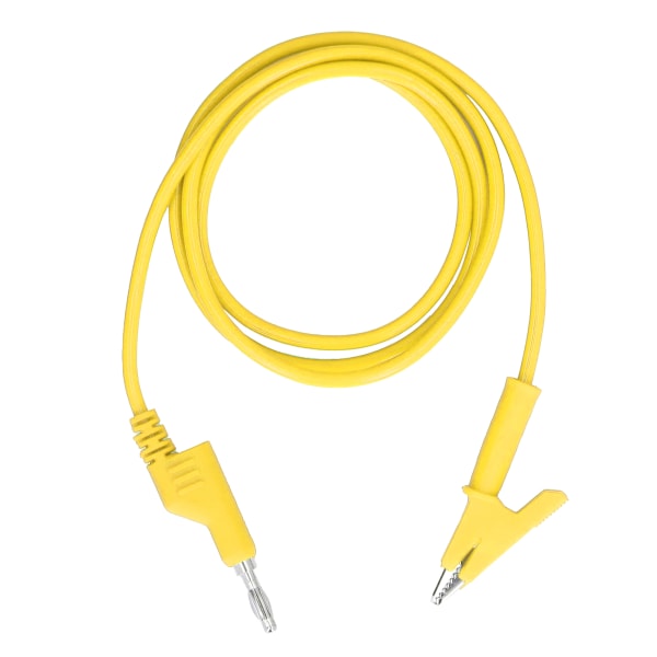 Krokodilleclips-testledninger Bananstikledningskabel Fleksibel til elektrisk test J.70035-1 4mmYellow