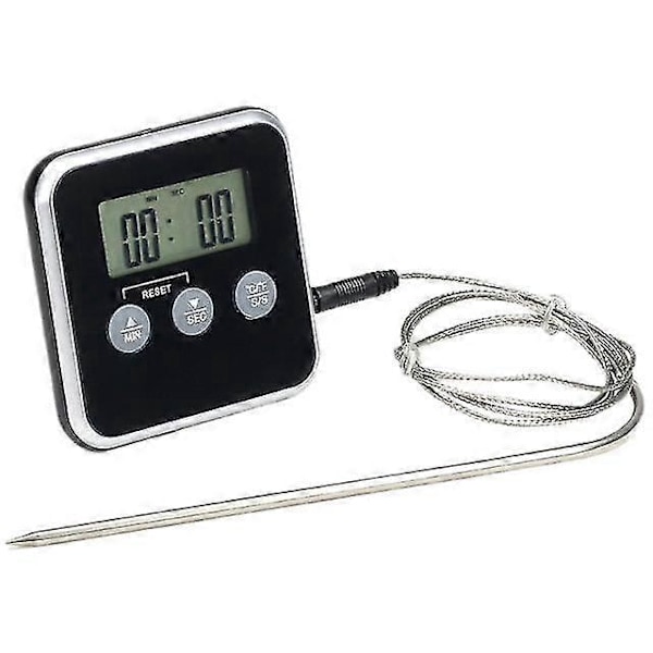 Digitalt Display C/f Madtermometer Probe Timer Meter Magnet Madlavning Mad Hjemmebagning Bbq Vin Termometer