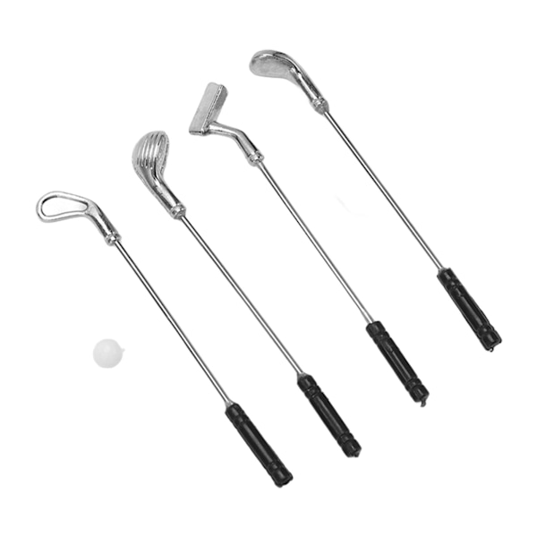 5 st dockhusklubbor 1:12 plastlegering hållbar utsökt min storlek minigolfklubbor för 1:12 dockhus DIY