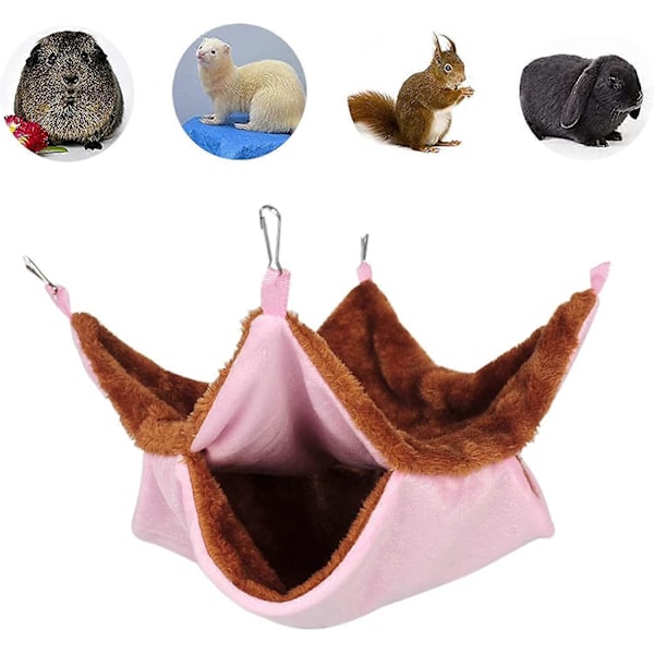 Dobbelt Lag Hamster Gynge Seng, Dobbelt Lag Hamster Hængende Rede, Dobbelt Hamster Gynge Rede, Hamster Hængekøje, til Små Dyr Leg og Sovning