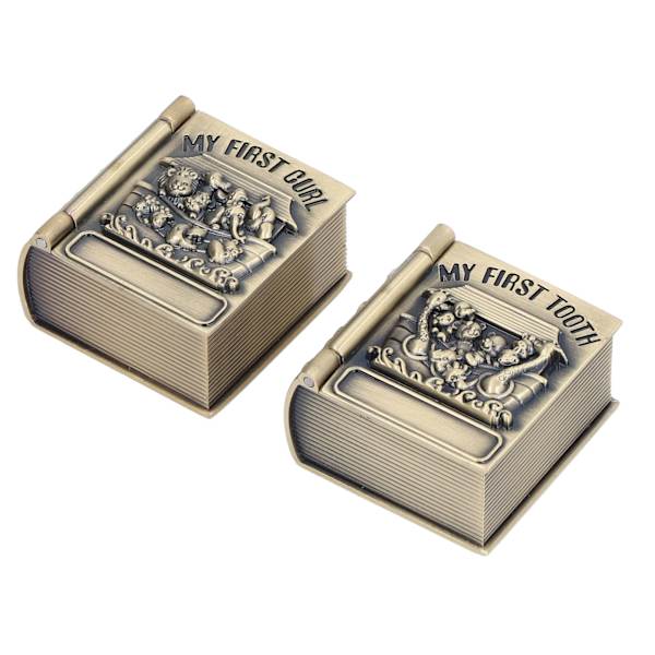 Exquisite Polishing Process Engraving Pattern Durable Metal Baby Tooth Box
