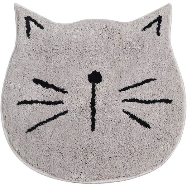 Liukumaton imukykyinen sarjakuva kissan kylpymatto Harmaa pörröinen olohuoneen sisäänkäynnin matto