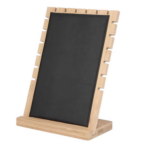 Træ Halskæde Armbånd Vedhæng Smykke Organizer Display Holder Stand Rack (Sort)