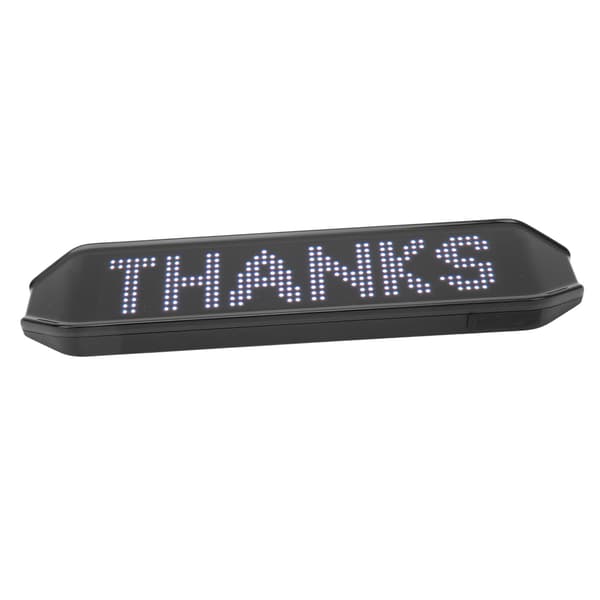 225 X 55 X 15mm Farve LED Skilt 4 Tilstande APP Kontrol Programmerbare Cykel Blinklys USB Opladning