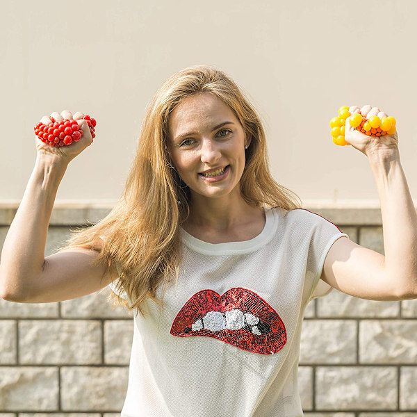 4 stk. net squishy bolde stress relief bolde lindre tryk bolde dekompressionslegetøj til voksne børn
