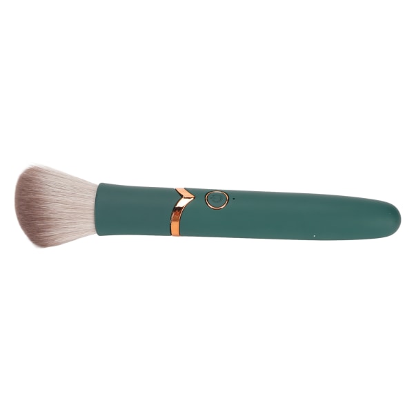 USB Genopladelig Makeup Brush 10 Gears Soft Fluffy Hair Elektrisk skønhedsbørste Grøn