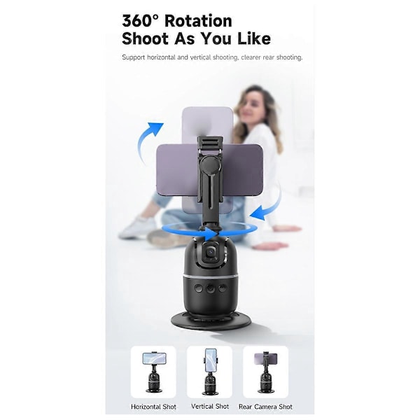 P03 Pro Gimbal Stabilisator AI Följande Ansiktsspårning Skrivbordsgimbal