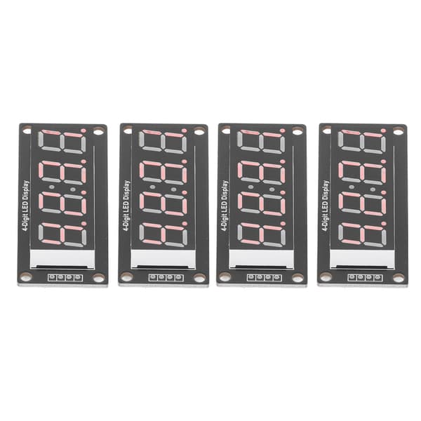 4 sæt 4-cifret digitalt rør LED-displaykort 7 segmenter urmodul TM1637 0,56 tommer rød MRA041D