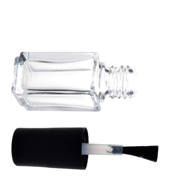 Tomma klara nagellacksflaskor med pensel (5ml 5-pack)