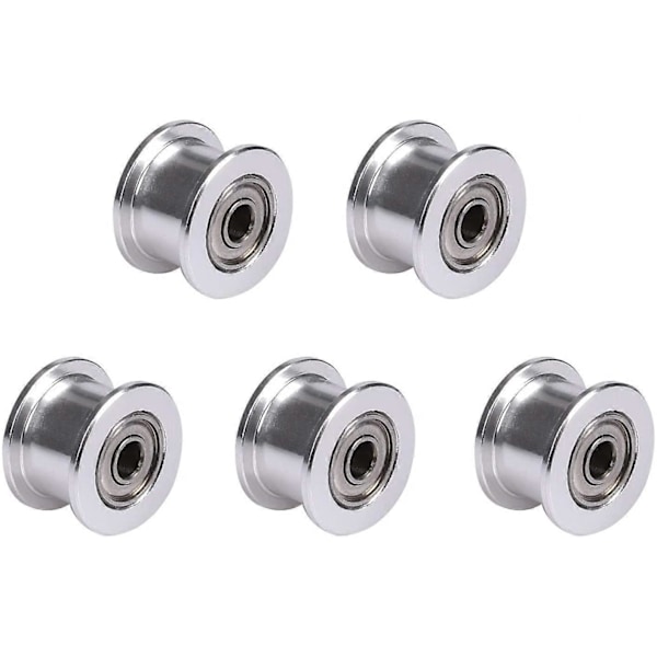 2 GT Gt2 Tandrem Aluminium Løbehjul 16 Tandløse 3mm Hul til 3D Printer 6mm Tandrem Bredde (5 stk. Pakke)