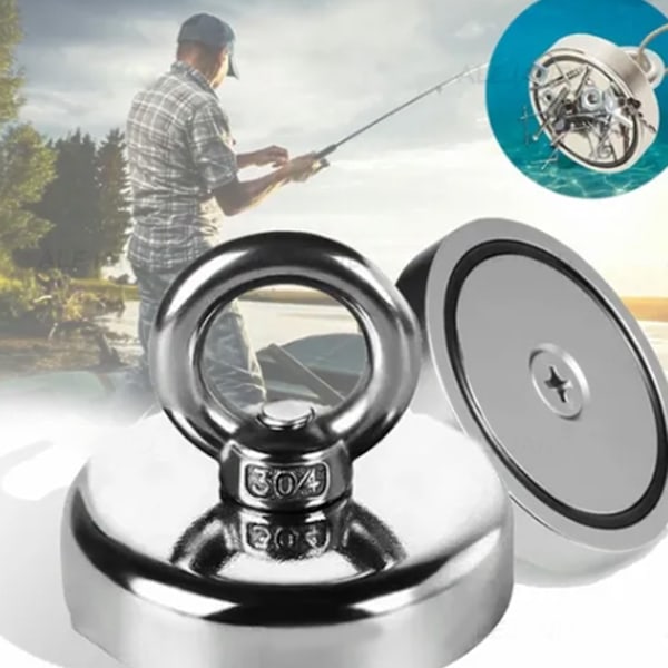 Neodym fiskemagneter 86lbs trækkraft magneter med forsænket hul 1,4 tommer diameter til bjærgning