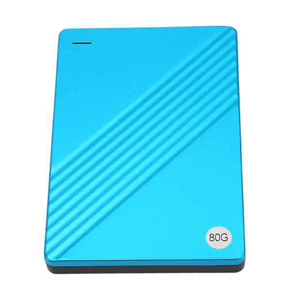 Ekstern harddisk Ultrathin 2,5 tommer USB 3.0 aluminiumlegering Plug and Play mobil harddisk til computer TV telefon blå 80GB