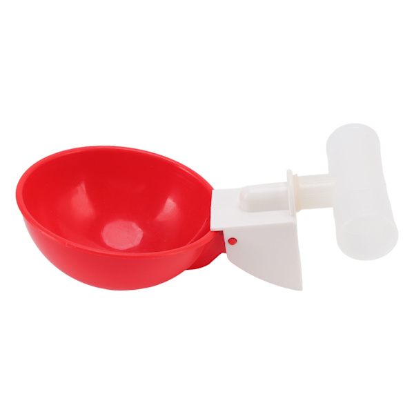 10 Set Kyckling Drickkopp Automatisk Vatten Drickare Stor Röd Plastskål för Anka Fågel Höna G1/2