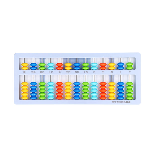 Abacus Liten Bærbar Barnepuslespill 13 Karakterer 7 Perler Mental Aritmetik Matematikk AbacusBlå