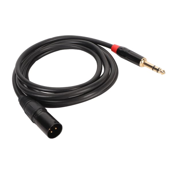 XLR Hane till TRS Kabel 1/4in Balanserad 6.35mm Ljud för Elgitarr Stämapparat Mikrofon 2 meter