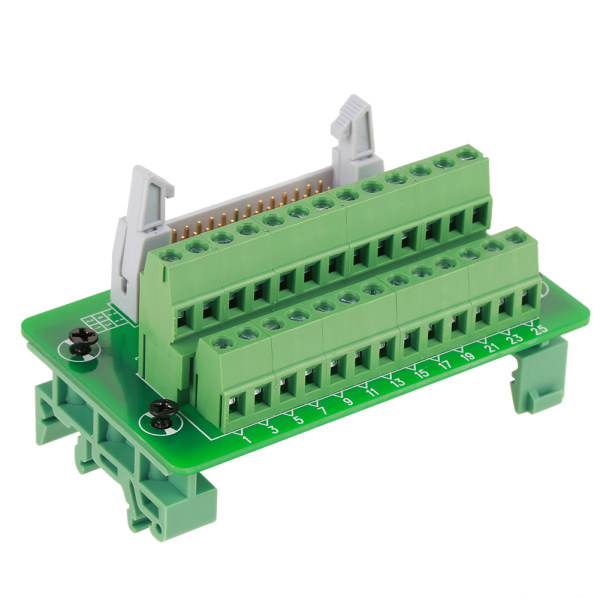 IDC26P DIN-skinne 26-pins 5 mm-montert grensesnittmodul Hannkontakt Breakout Board