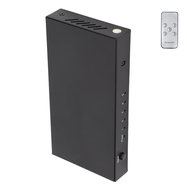 HD Multimedia Interface Switch 5x1 4Kx2K Understøtter 3D Fjernbetjening HD Multimedia Interface Switcher 100-240VEU Stik