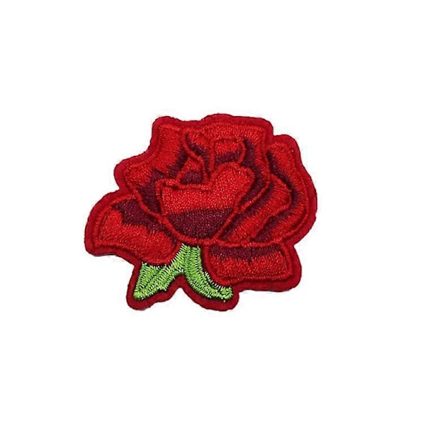 Et sett med 15 databroderte blomster Zhangzi japanske små blomsterlappklistremerker broderi tøy klistremerker klesdekorasjonsreparasjon