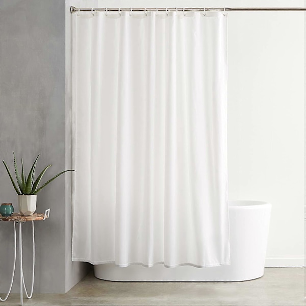 Basics Dusjforheng i Polyester 180 x 180 cm Hvit