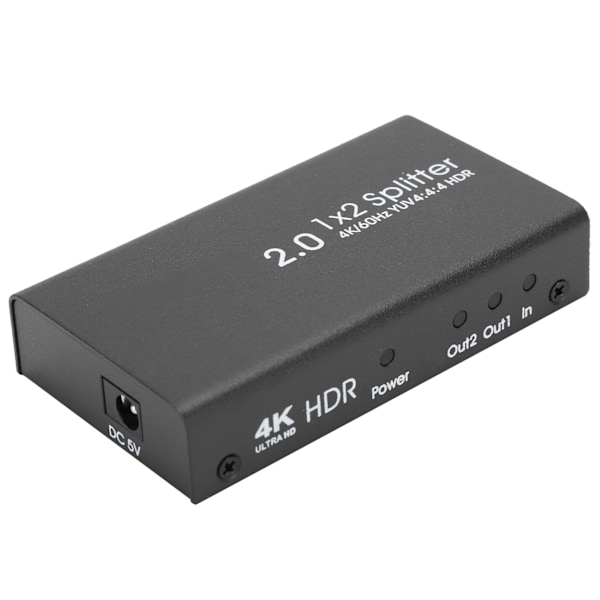 HDMI 2.0 -jakaja Full HD 4Kx2K -video HDMI -kytkin 2 ulosvahvistimeen Näyttö 100-240 V UK -pistoke