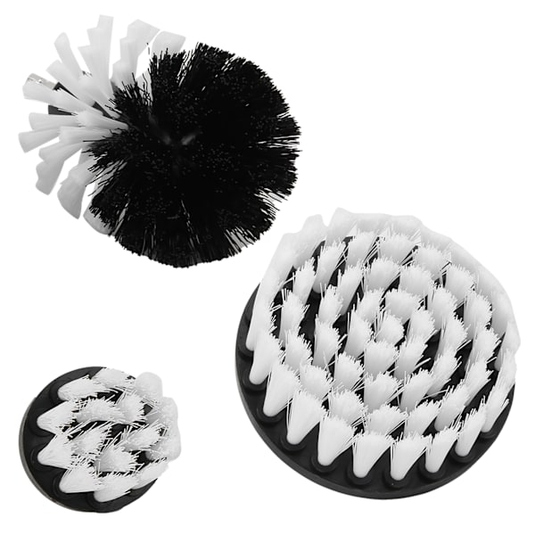 3 Stk Borebørstesæt Power Scrubber Rengøringstilbehør Nylon til Badekar Flise Toilet