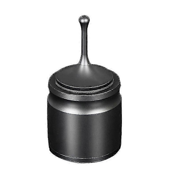 58mm Kaffedoseringskopp, Espresso Doserings Tratt i Aluminiumlegering Kaffedoseringsring Distributör Kaffemaskin Tillbehör (1st, Svart) -CNJR