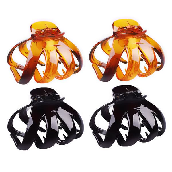 4 stk. Store Grip Octopus Clip Spider Hårklype Octopus Jaw Hårklyper for Tykt Hår