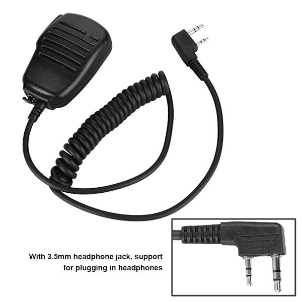 2 PIN K Hrad Håndholdt Walkie Talkie Højttaler Mikrofon Håndmikrofon
