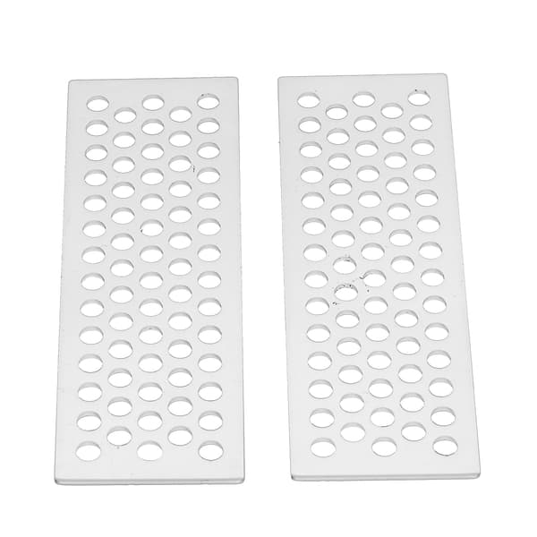 2st/set Aluminium Sandstegar Återvinningsbräda Rampverktyg för 1/10 RC Crawler (Silver)