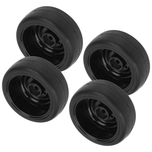 4 st 63MM fjärrkontroll metallhjulnav mjuka däck med adapter för WPL D12 RC-lastbil