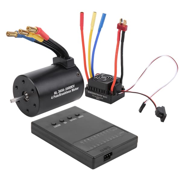 3650 3500KV børsteløs motorprogramkort 60A ESC med vanntett BEC for 1/10 RC-bil