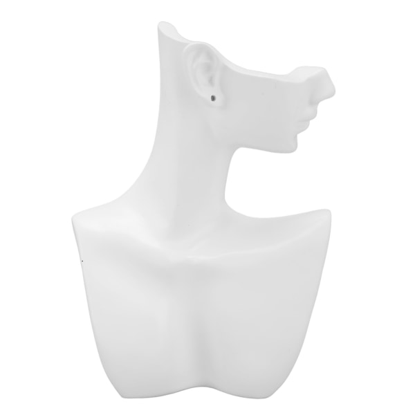 Mannequin Ørering Stand Hvid Medium Resin Stabil Buste Øreringe Holder Organizer til halskæde