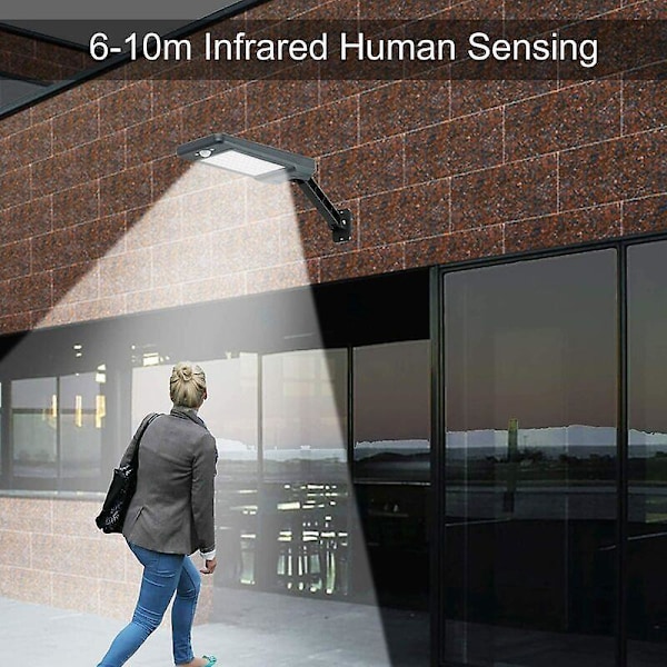 Solar LED Flomlys, Utendørs Solar Hage Spotlight Solar Lampe 48 LED Trådløs Nattlys for Jul, Hage, Utendørs Trapper, Gård, Gjerde, Terrasse