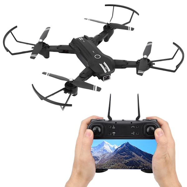 H168 Mini hopfällbar drönare Dubbla objektiv Fjärrkontroll 4K-kamera 4-kanals WiFi 6-axlig gyroskop