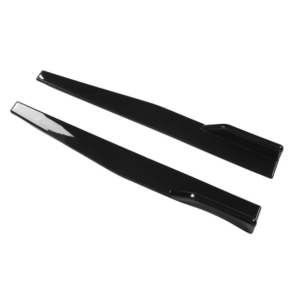 2 stk. sideskørtspoiler venstre højre 860 mm blank sort reducerer luftmodstand ABS ridsefast universal til biler